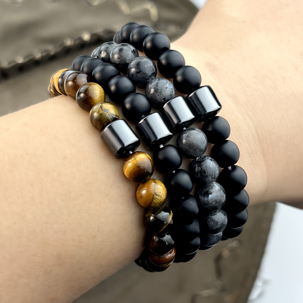 Magnetic top Hematite & Tiger's Eye Bracelet