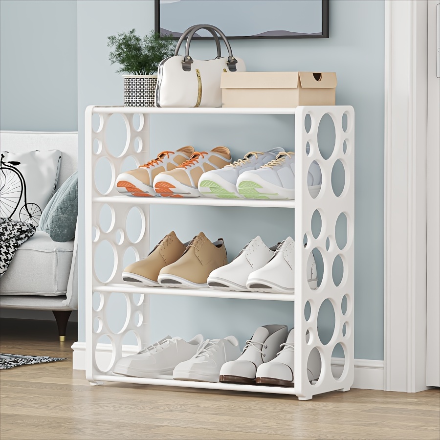 3-Tier Stainless Steel Shoe Rack Organizer for home storage