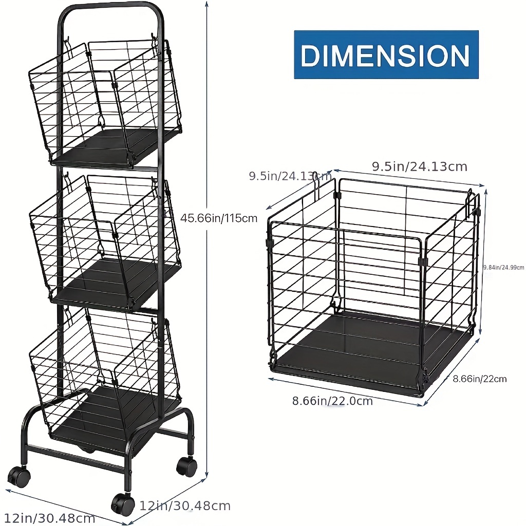 Household Kitchen Shelf Small Stroller Storage Rack Floor - Temu