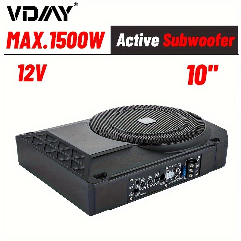 103 Car Audio Subwoofer Under Seat 1500W 10 Inch Ultra-Thin Active  Subwoofer, Active Compact Subwoofer, Very Suitable For Vehicles With  Limited Space