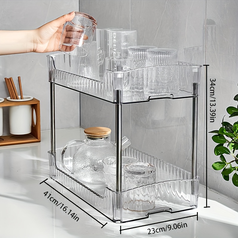 Multifunctional Shelves Double Layer Storage Shelf Desktop Storage Rack  Cosmetic