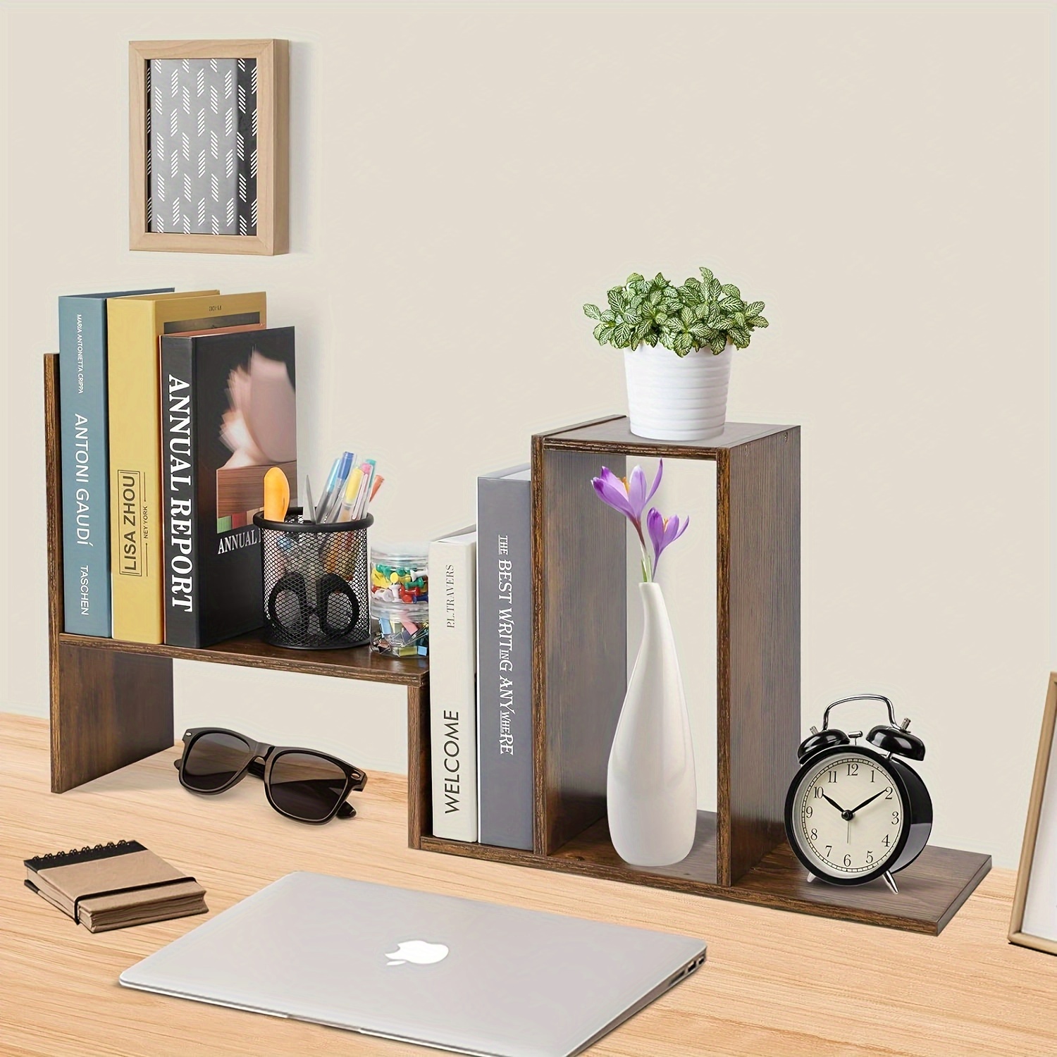 Libreria da tavolo piccola semplice camera da letto mensola in ferro  mensola per ufficio soggiorno scrivania Storage - AliExpress
