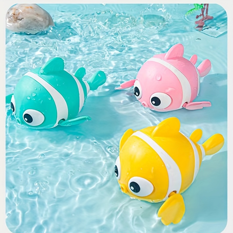 Bath Toys Pool Toys Kids Baby Funny Wind Swimming Fish Bath - Temu