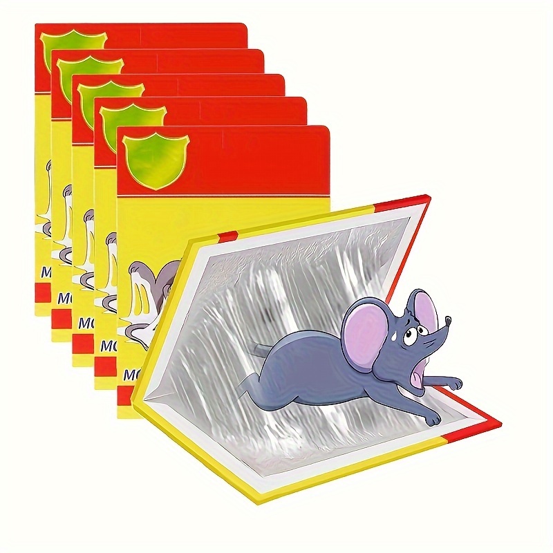 ShenMo 5pcs Sticky Mouse Board Rat Attraper Autocollant Sticky Rat  Autocollant Sticky Mouse Autocollant Ménage Rat Attraper Outil Souris Clip  Sticky Rat Autocollant 