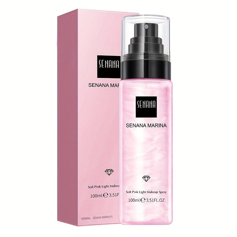 Pink Light Makeup Setting Spray, Moisturizing, Hydrating And Refreshing, Clear And Non-sticky Brightening Even Skin Tone