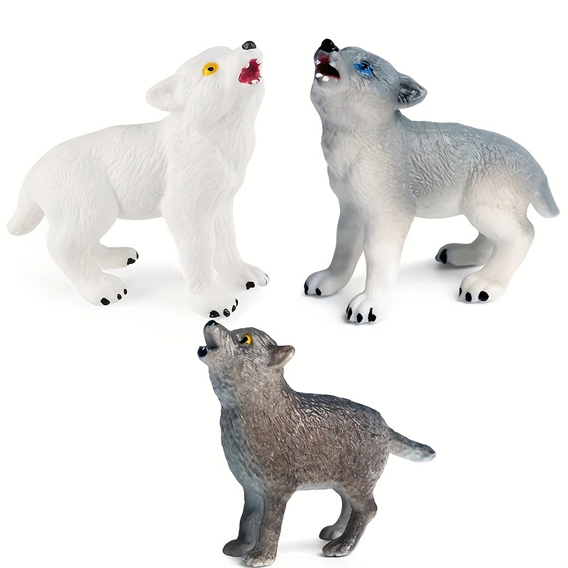 Simulation Static Solid Wild Animal Model Red Fox Little Fox Arctic Fox  Children's Cognitive Desktop Ornaments Toys