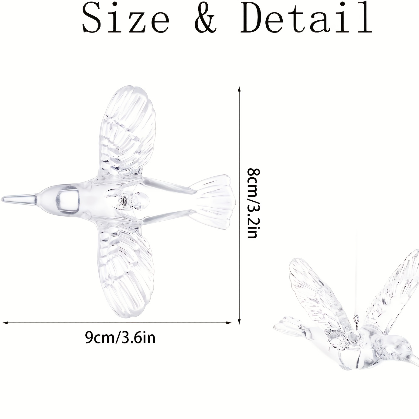 1 Pièce De Décoration De Style Jardin, 2 Oiseaux, Ornements En Acrylique,  Décorations D'oiseaux Colorées, Mode en ligne