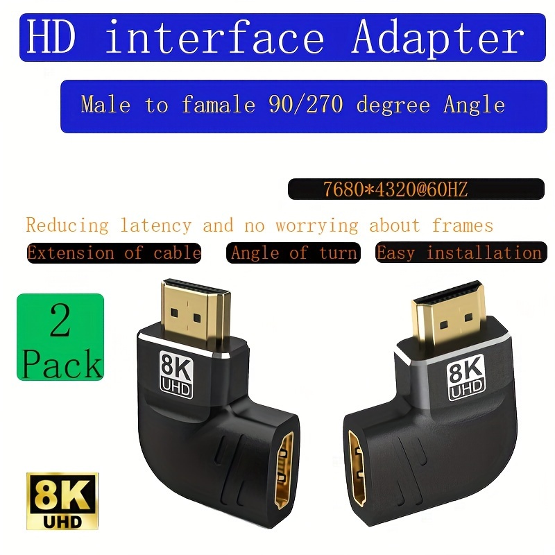 UGREEN HDMI Coupler 2 Pack, 8K@60Hz HDMI Female to Female Adapter HDMI 2.1  Connector 3D 4K@240Hz Extender Compatible with HDTV Roku Stick Chromecast