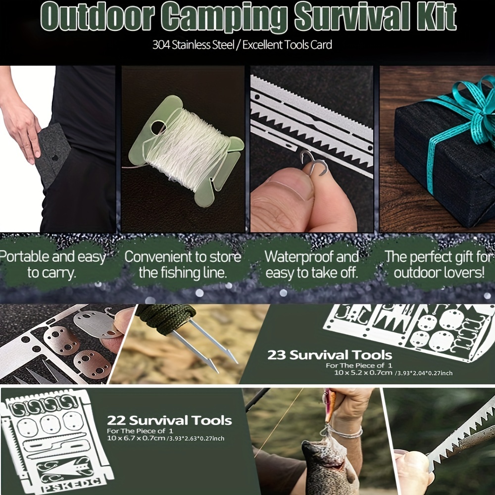 Ultimate Outdoor Fishing Tool Card Multipurpose Credit Card - Temu