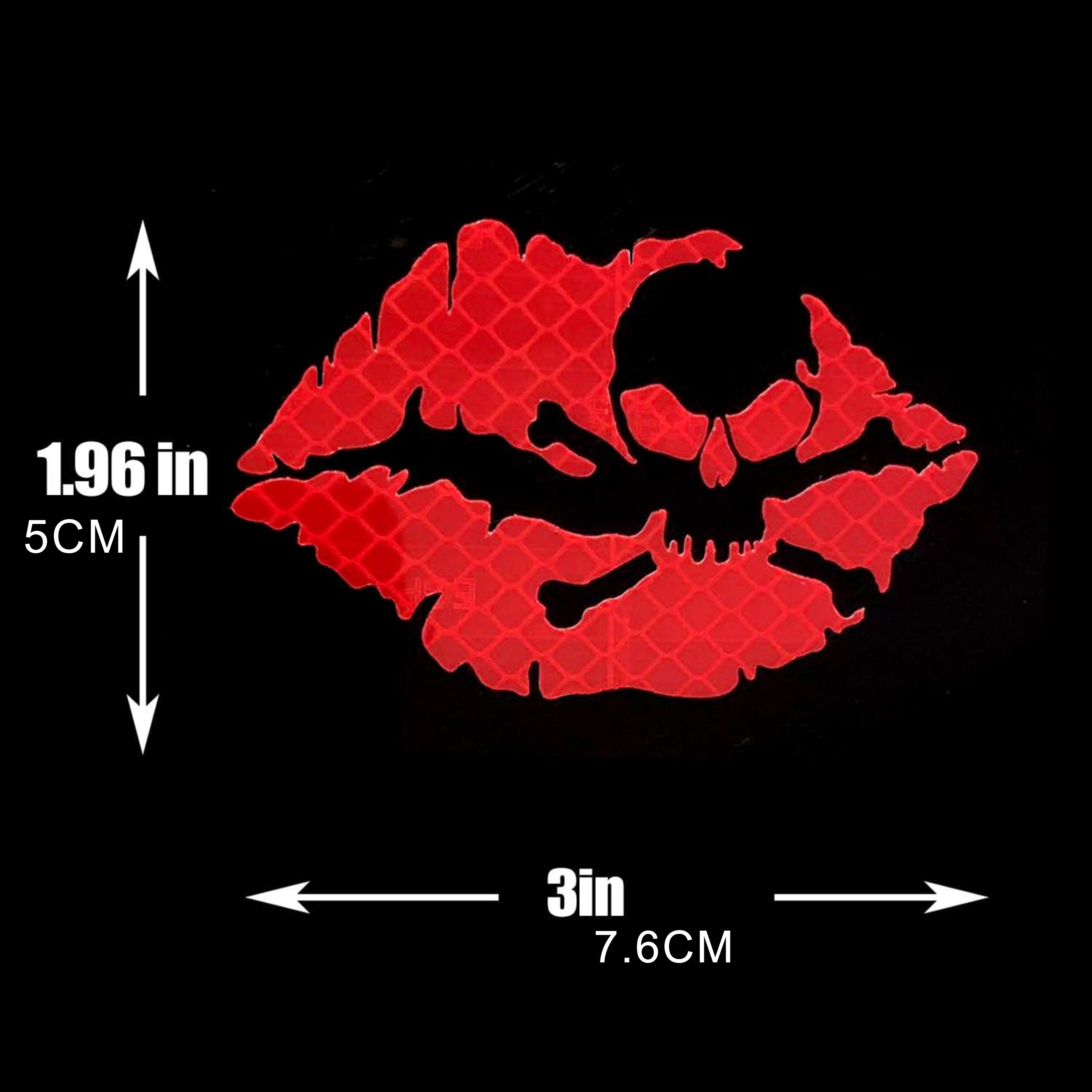 3pcs Of Vinyl Lip Decals Bumper Stickers - For Cars, Motorcycles, Helmets, Windshields, Laptops, And Phone Stickers Motorcycle Decals