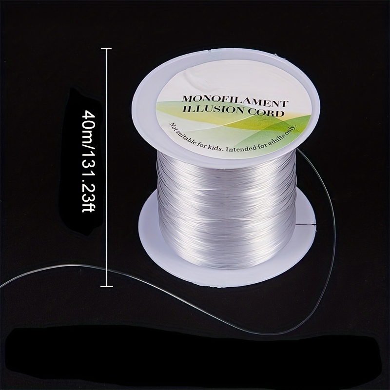 Pandahall Elite 1 Roll Clear Nylon Wire Fishing Line, about 1 mm