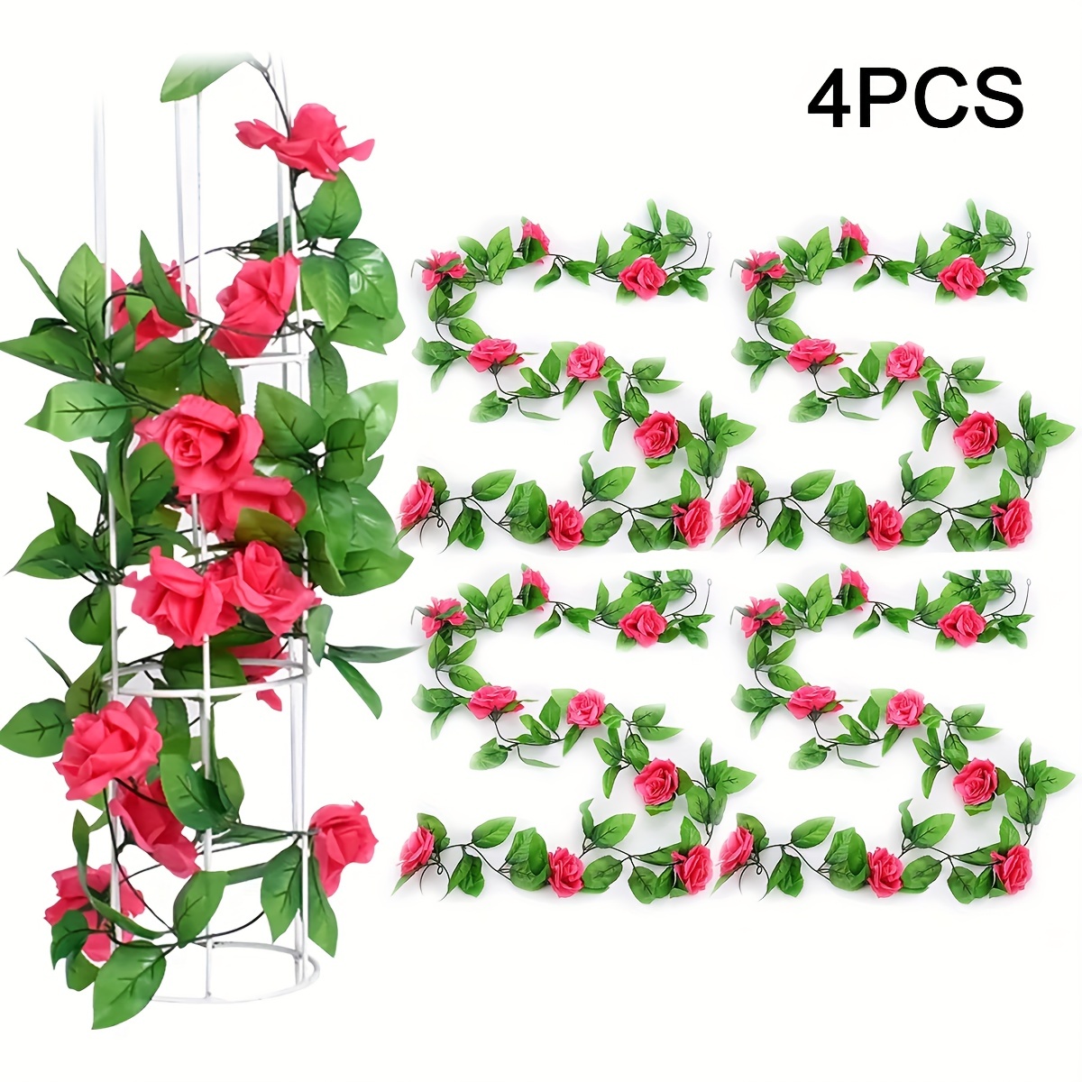 Fake Artificial Vines Flower Wall Hanging Faux Rattan Plant Flower Home  Deco-y