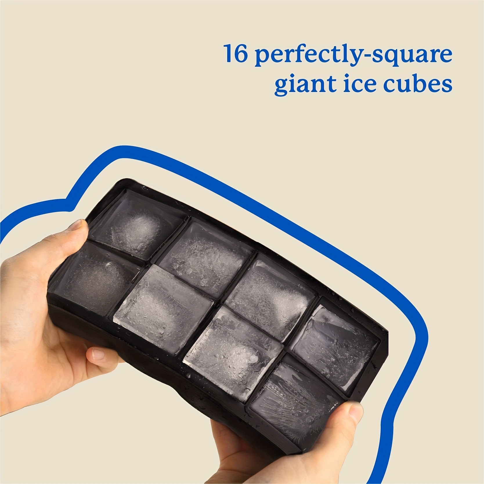 Easy Release Large Ice Cube Mold Slow Melting Large Square Ice