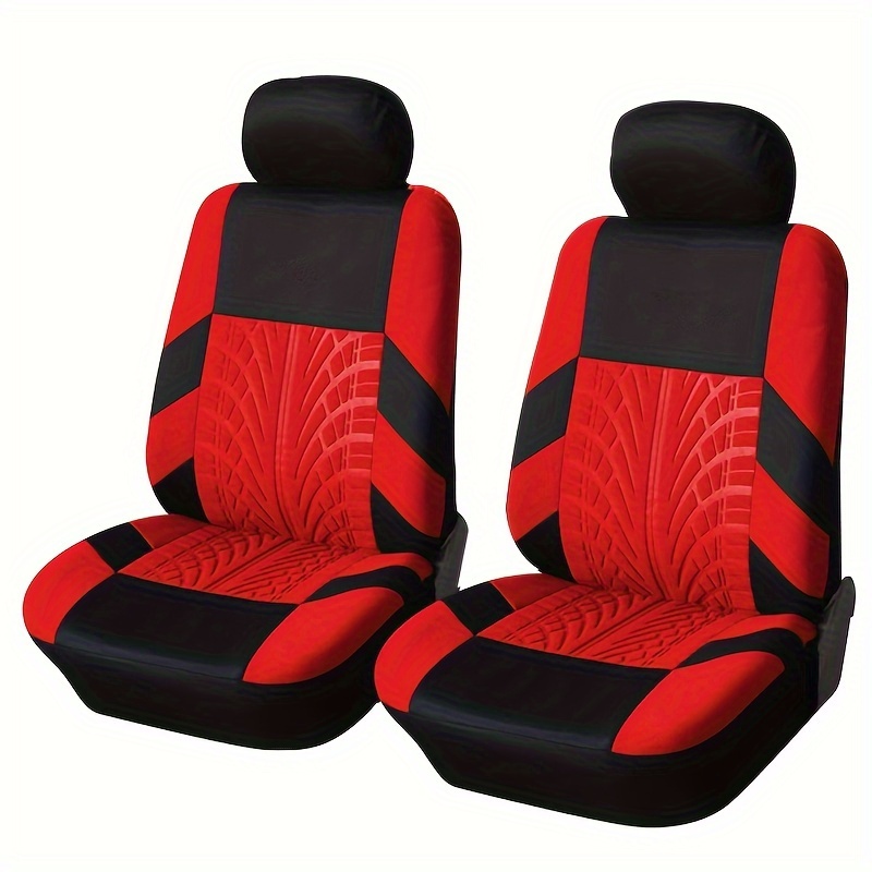 Front Pair Car Seat Covers Breathable Polyester Split - Temu Italy