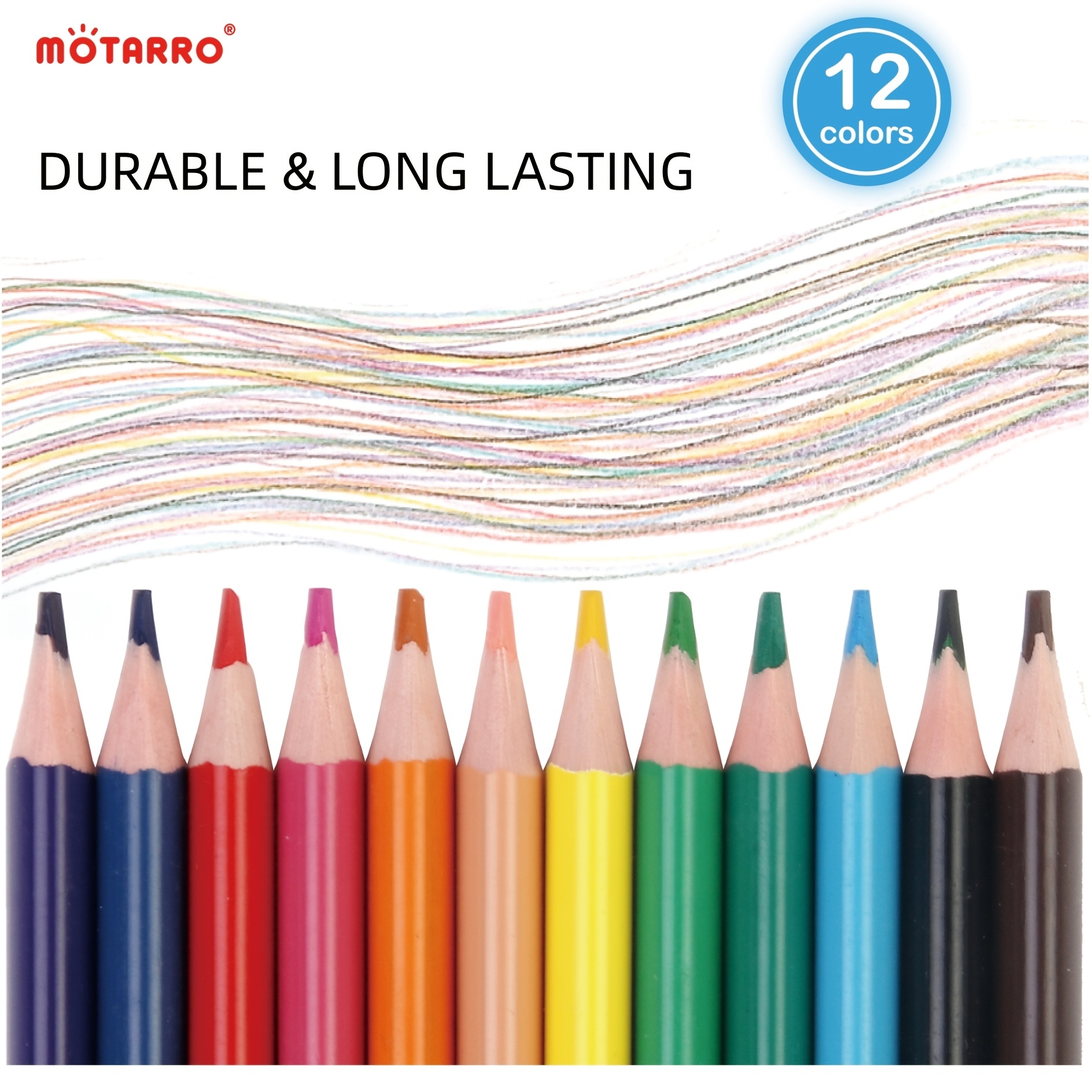 Bulk Colored Pencils, Pre-Sharpened, Back to School, 12 Assorted Colors, 24  Pack