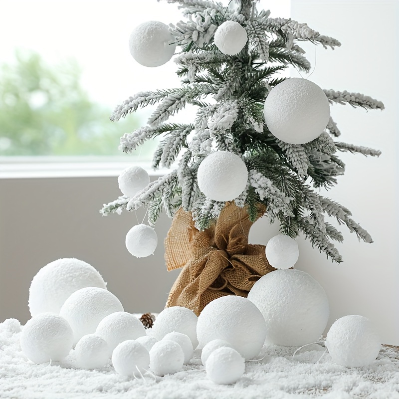 Décorations de noël pour la maison, boule à bulles, flocon de neige blanc,  goutte d'eau, pendentif cloche, boule de goutte, ornements d'arbre de noël  - AliExpress