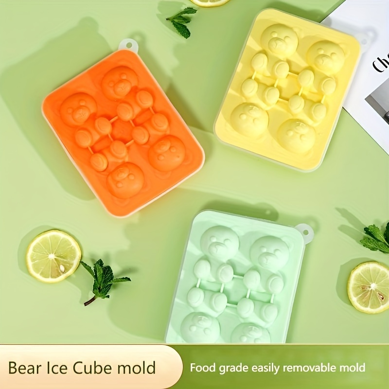 3D Teddy Bear Chocolate Silicone Mold For Cake Epoxy Resin Craft Making  Bear Ice Cube Mold For Coffee Drink Ice Cream Decor