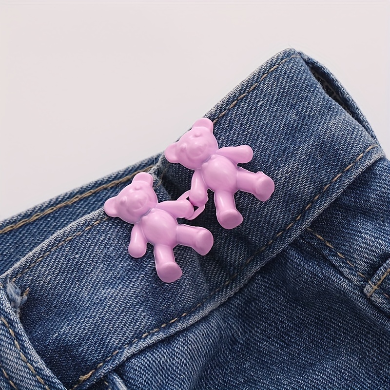 1 Pack Cute Bear Adjustable Pants Waist Buckle Nail Free Seam Free