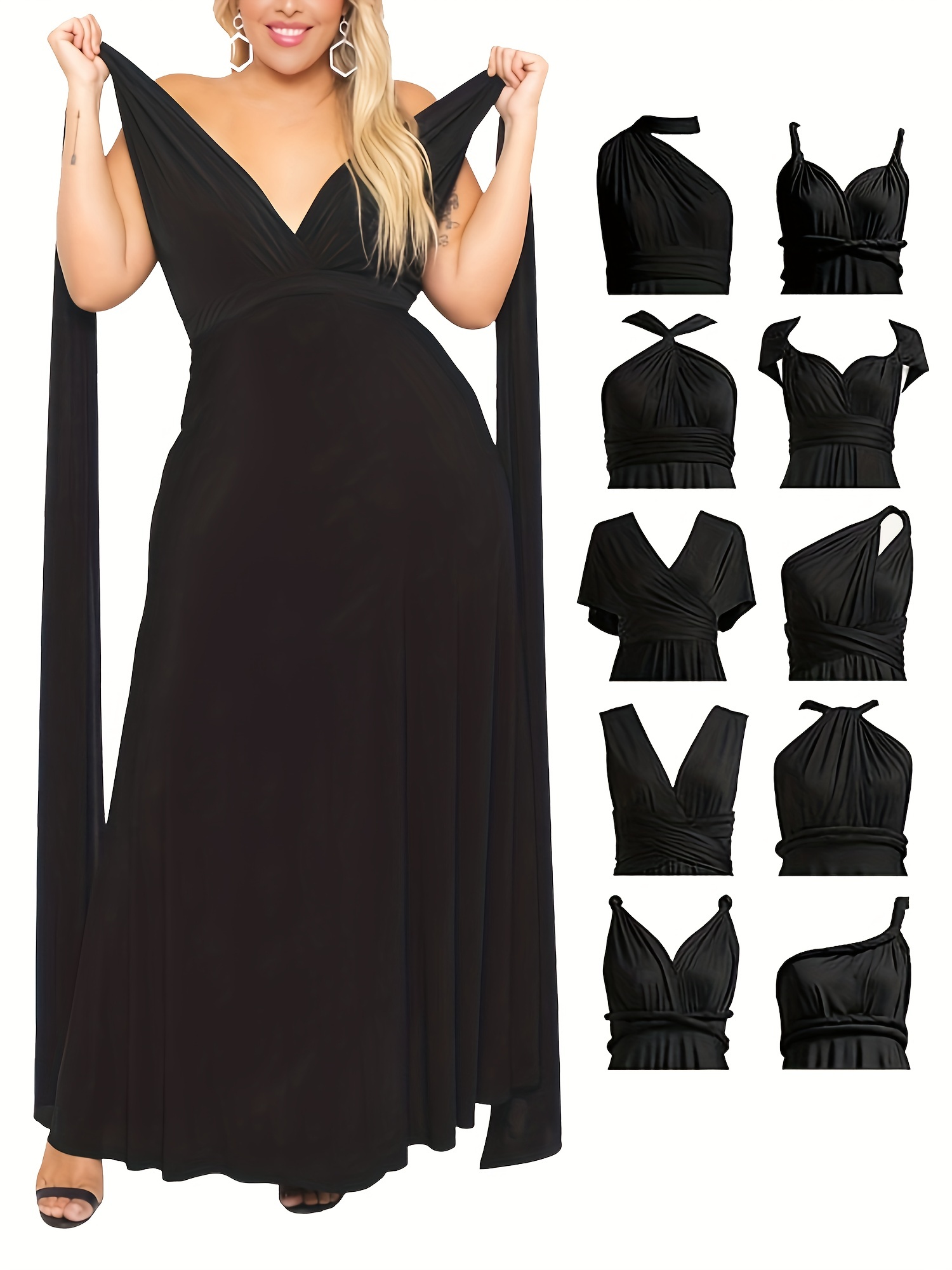 Black Plus Dress - Temu Canada