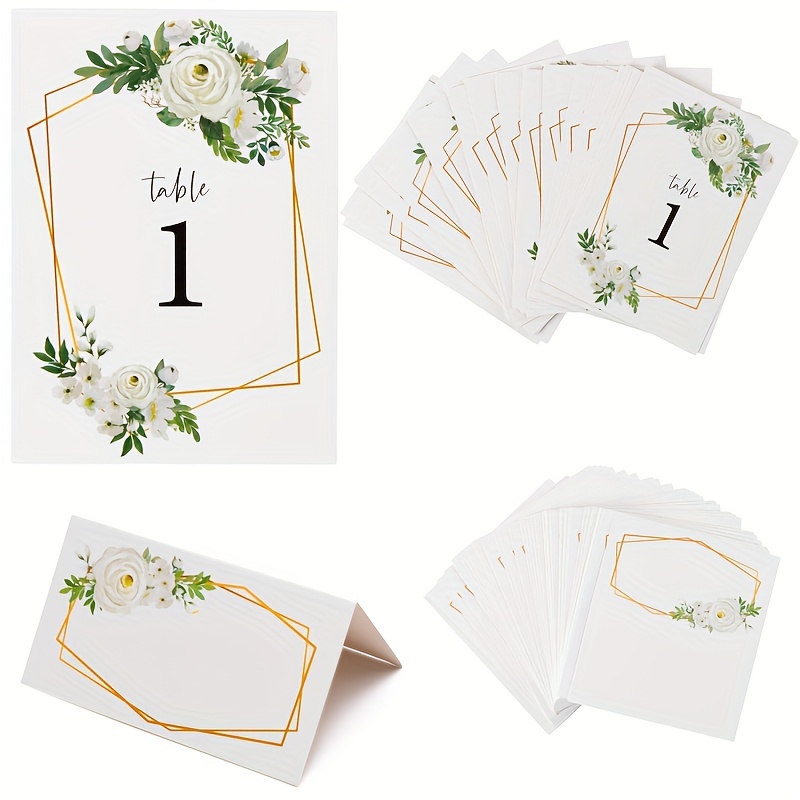 Printable Table Number Christmas Greenery