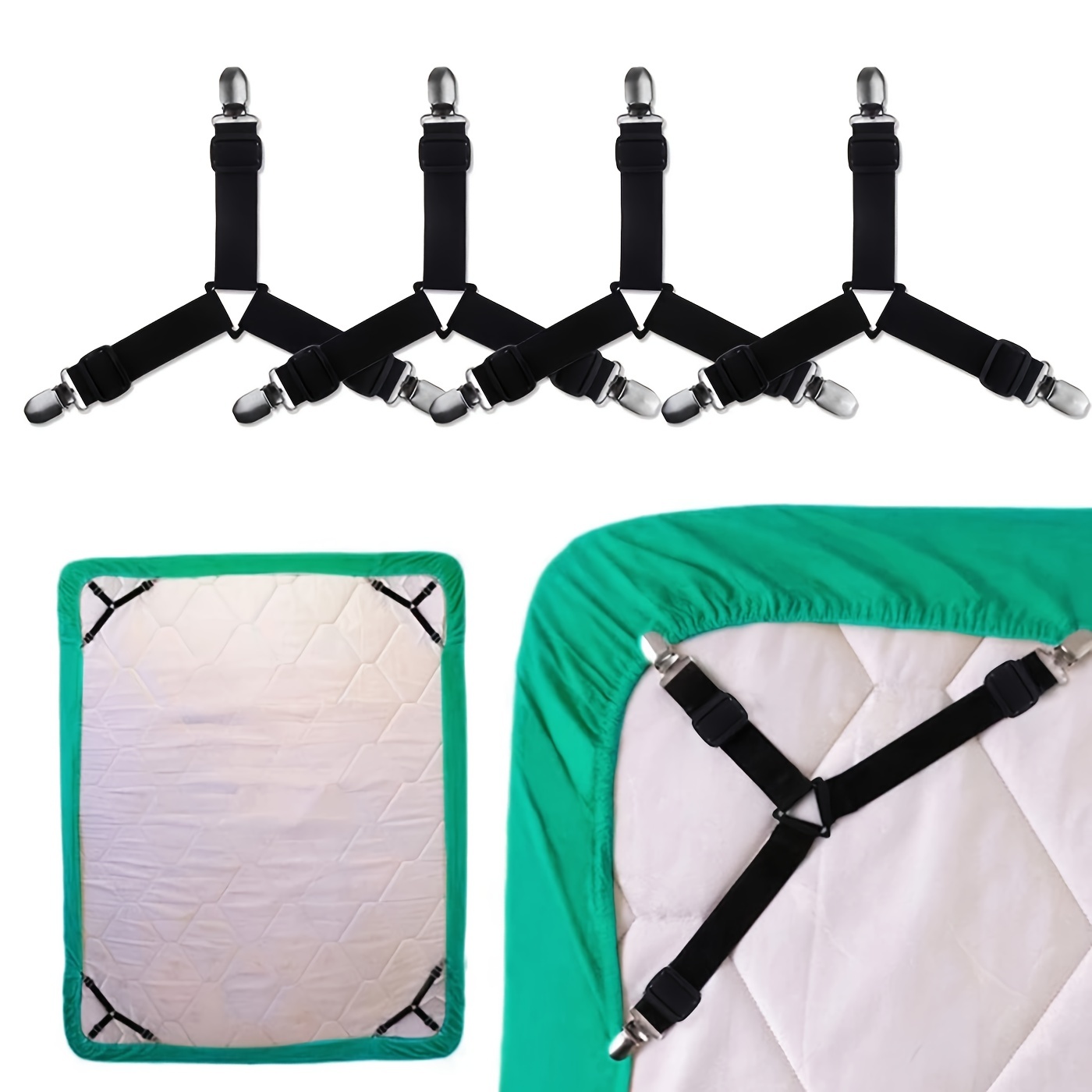 Bed Sheet Straps Easy To Install Sheet Straps Fitted Sheet - Temu