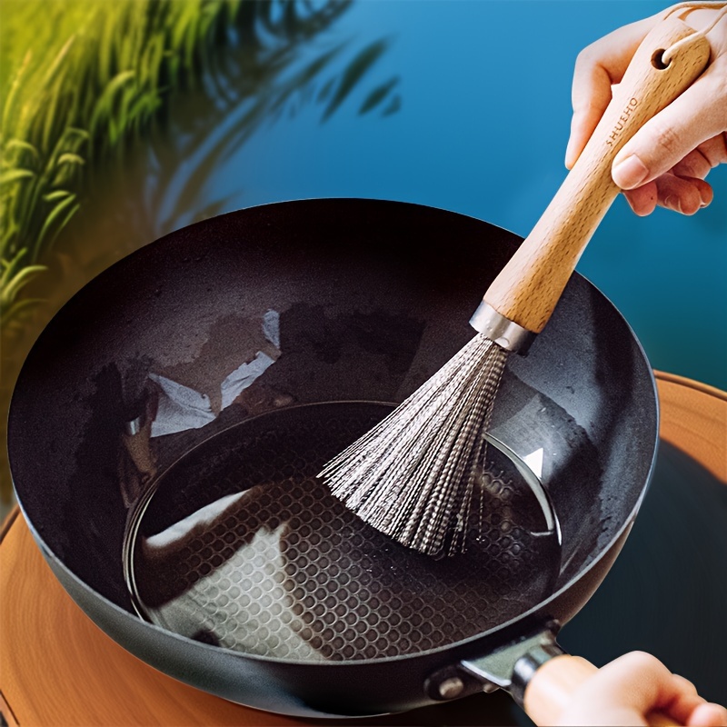 SHUEHO Stainless Steel Pot Brush Long Handle Cleaner
