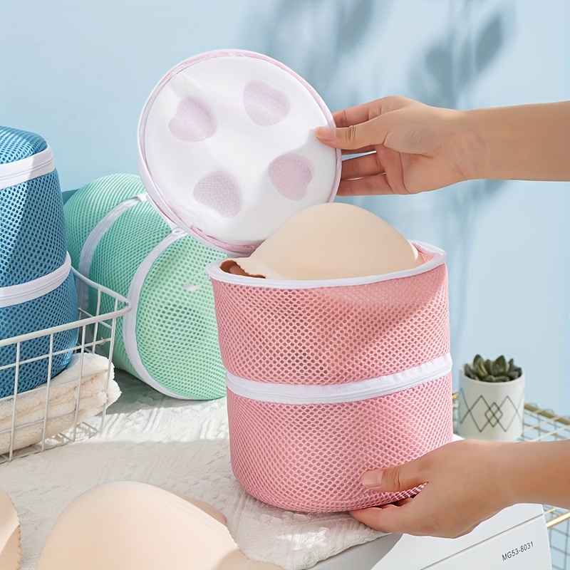 1pc Fine Mesh Laundry Bag For Bra, Household Pink Zipper Large-sized  Thickened Washing Machine Bag For Washing, Special Cleaning Bag For  Underwear And