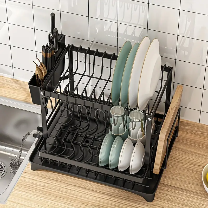 Dish Drying Rack For Counter Over The Sink Detachable Larger - Temu