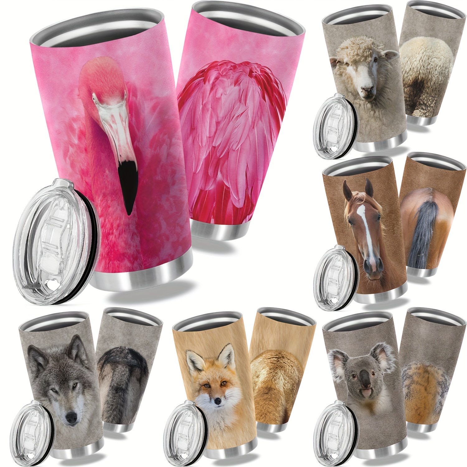 Vasos personalizados con tapa y tapa de 20 onzas aisladas al vacío, tazas  de café de acero inoxidable de doble pared, tazas personalizadas, regalos