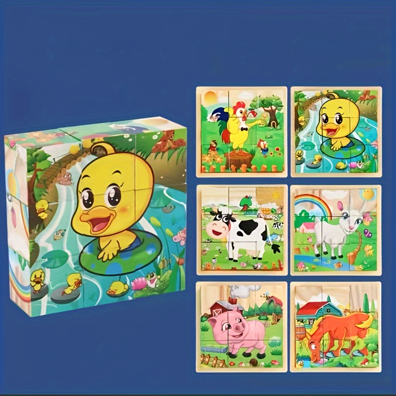 Jouets pour enfants - Puzzles en bois 9 pièces, 12 pièces, 15