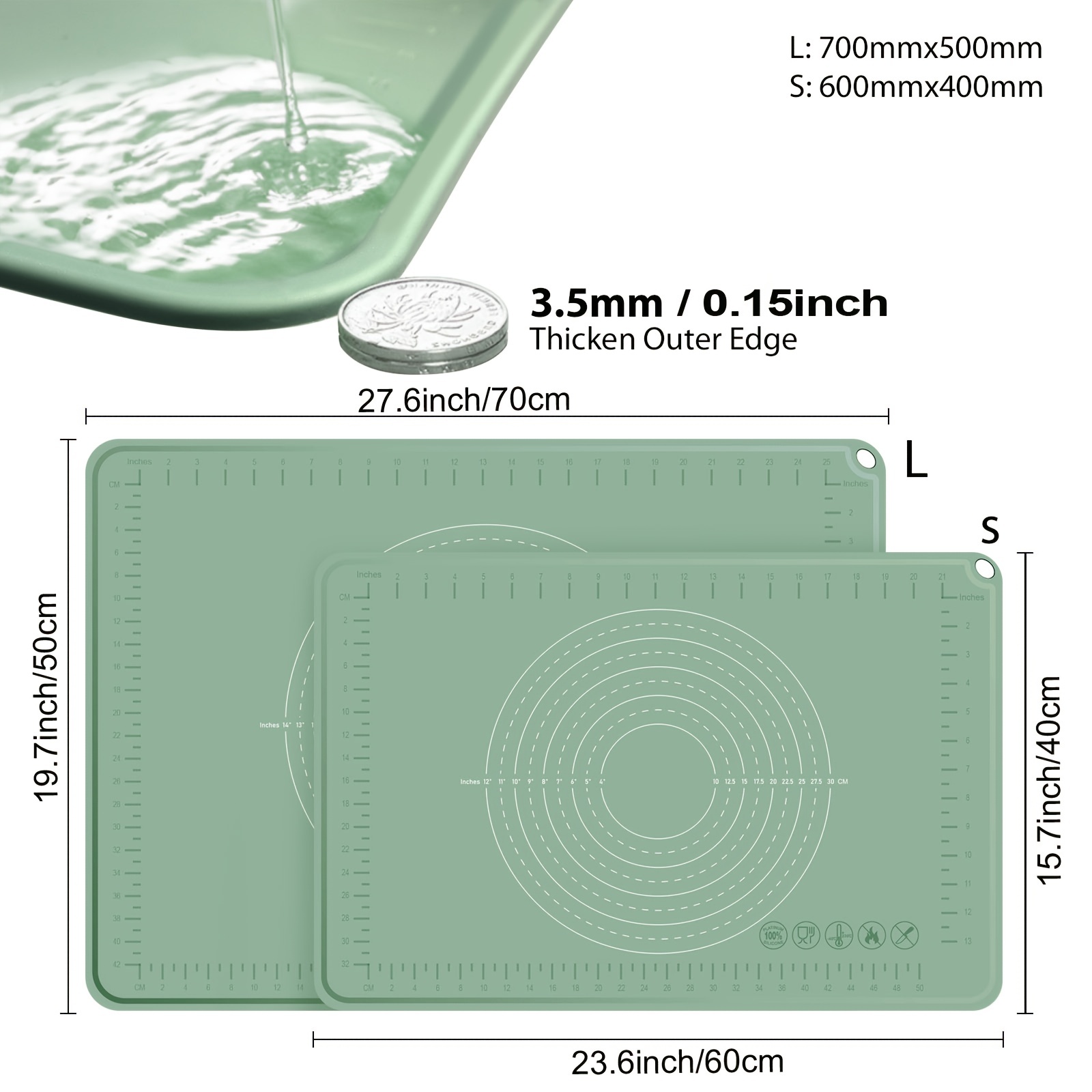 19.7 x 27.6 Silicone Baking Mat