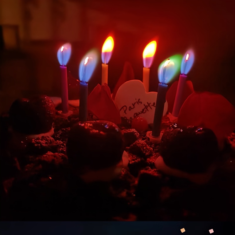 BEAN LIEVE Velas de cumpleaños arcoíris de 20 unidades, velas de cumpleaños  coloridas largas y delgadas para tartas, velas para cumpleaños, bodas y