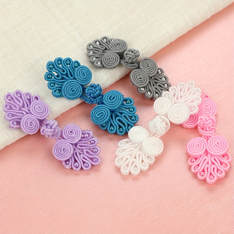 5pcs Chinese Frog Closure Buttons Knot Fastener Sewing Handmade