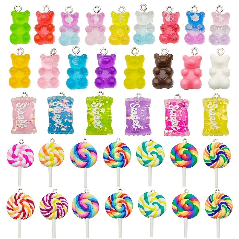 KitBeads 20pcs Random Mixed Gummy Bear Charms Resin Jelly Bear Charms Sweet  Candy Bear Charms for Jewelry Making Bulk