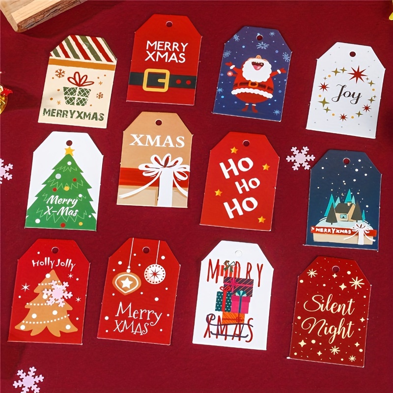 Christmas Tree Decoration Tag Christmas Cartoon Gift Box Decoration Card Accessories Small Label, Size: 6.8