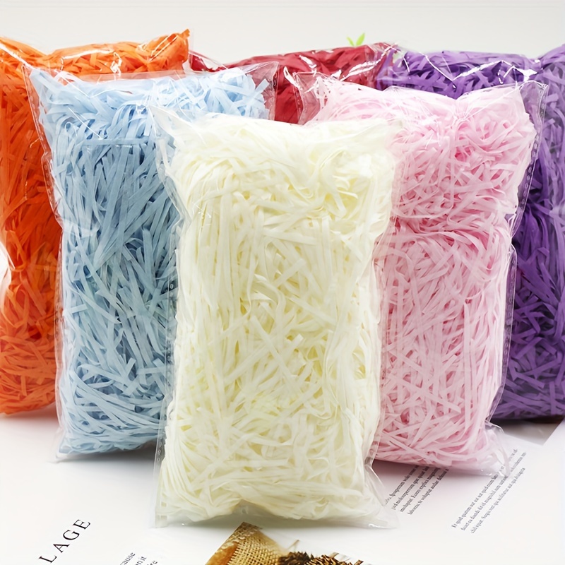 Papier de soie blanc déchiqueté pour paniers, emballage cadeau, remplissage  de panier de Pâques, 200 g/500 g/1 kg, options de couleur