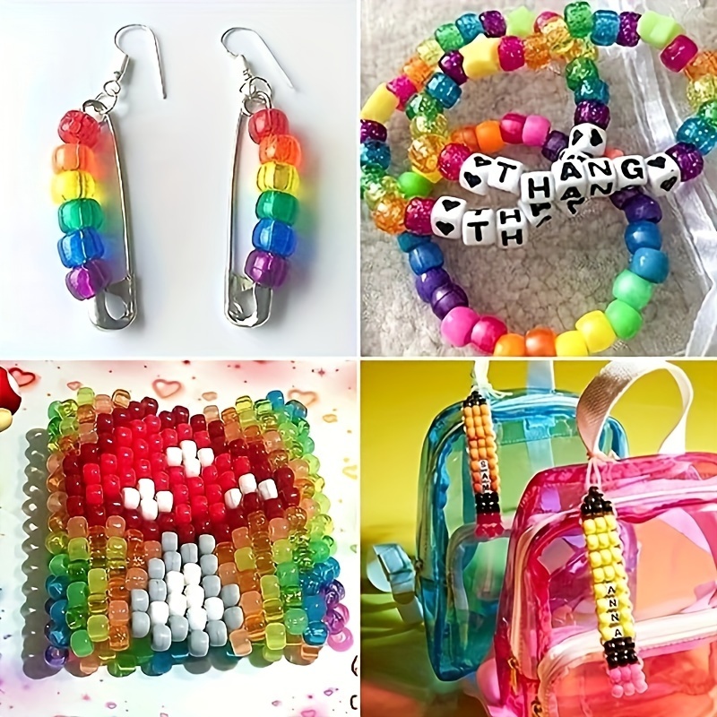 Bright Glitter Heart Bead Soup, Pony Heart Beads, Kandi Beads, Sparkle  Beads for Jewelry Making