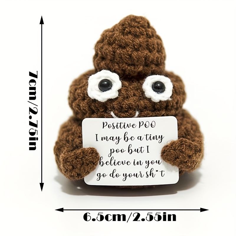 Inspired Toy Funny Positive Poo Knitted Doll Gifts With Positive