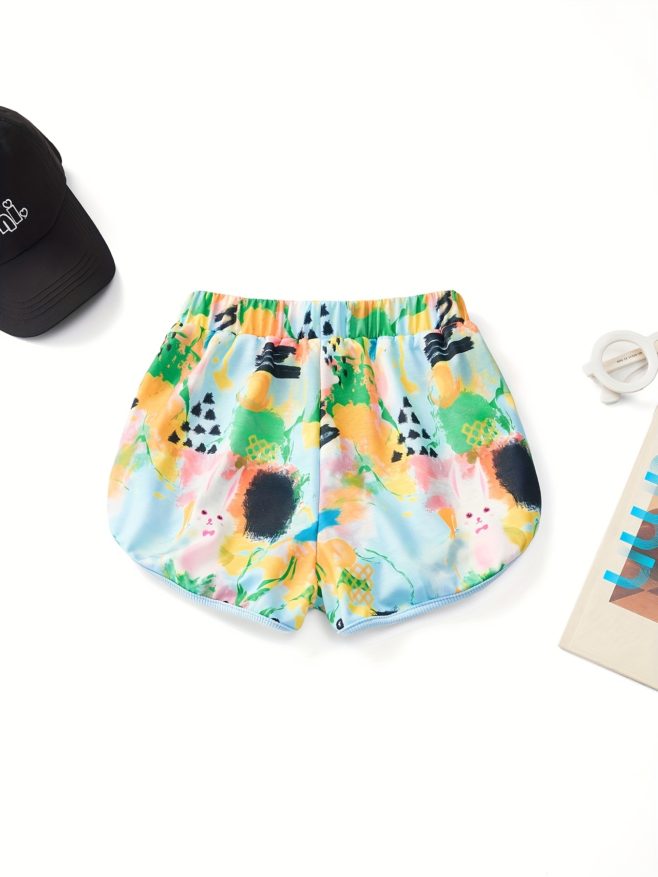 Girls Tie Dye Graphic Track Shorts