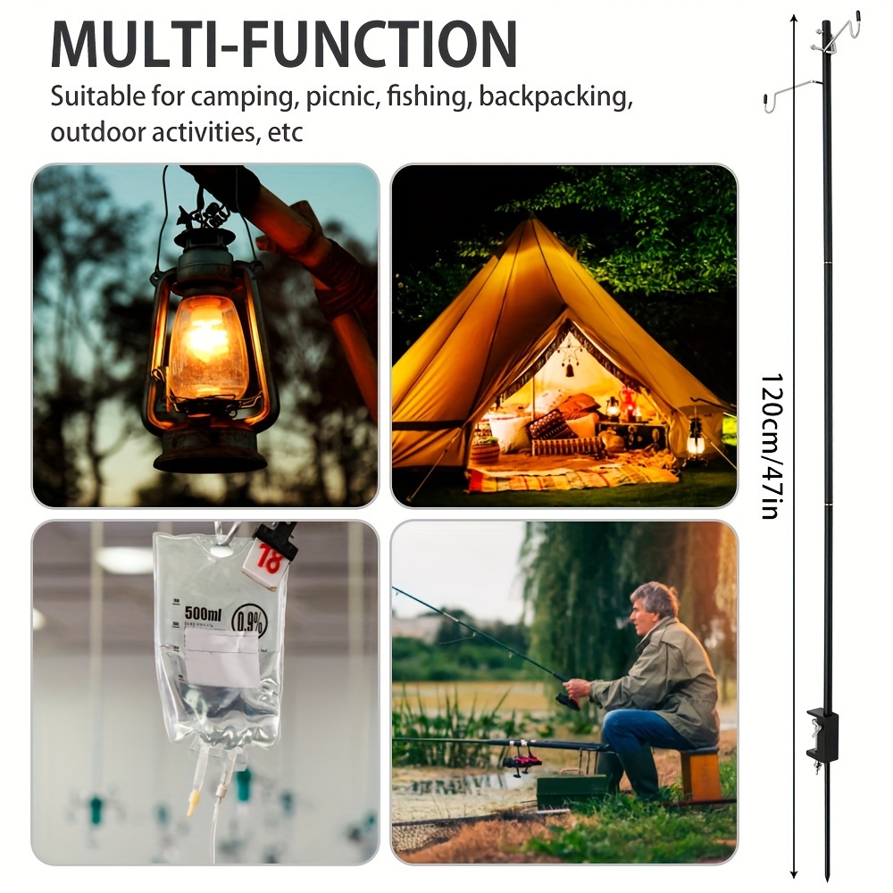 Camping Folding Lamp Pole Aluminum Alloy Outdoor Lamp Stand