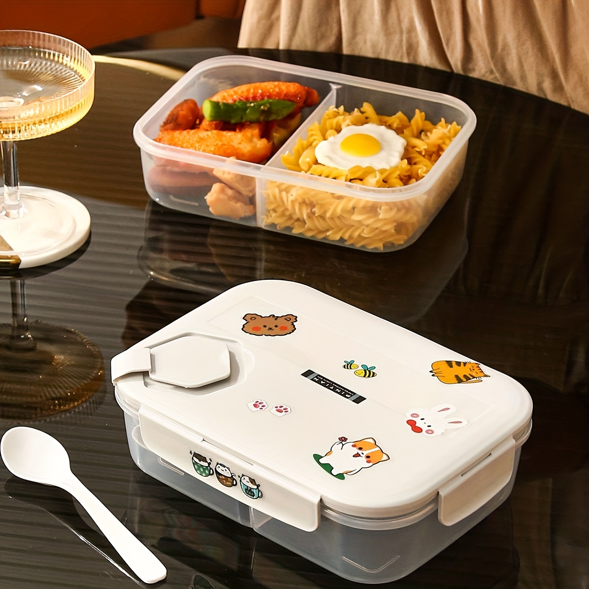 Double-layer Lunch Box, Square Divided Microwave Oven Bento Box, Leakproof  Food Container, For Teenagers And Workers At School,canteen, Back School -  Temu