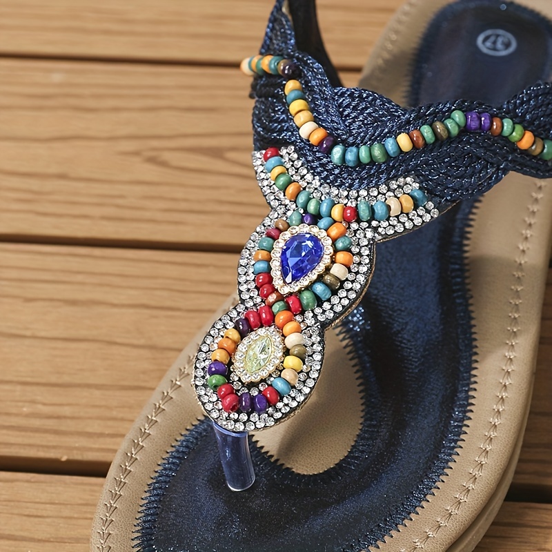 Colorful hot sale beaded sandals