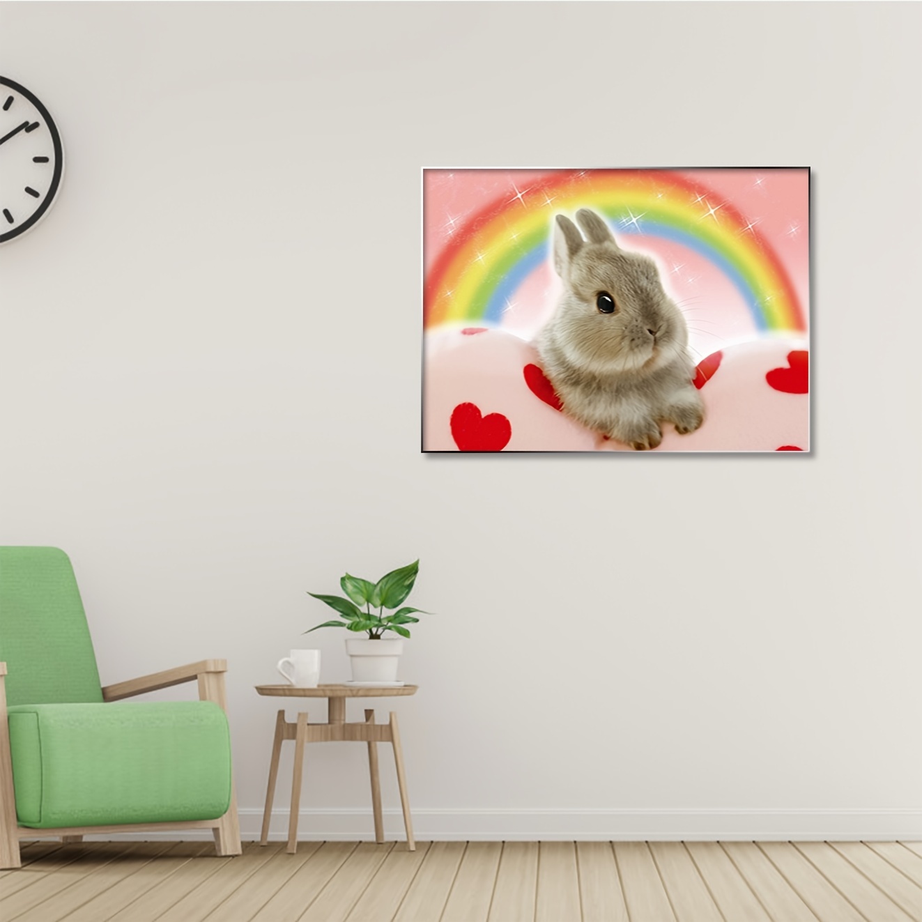 5d Full Square Diamond Painting Diy Rabbit By Number - Temu