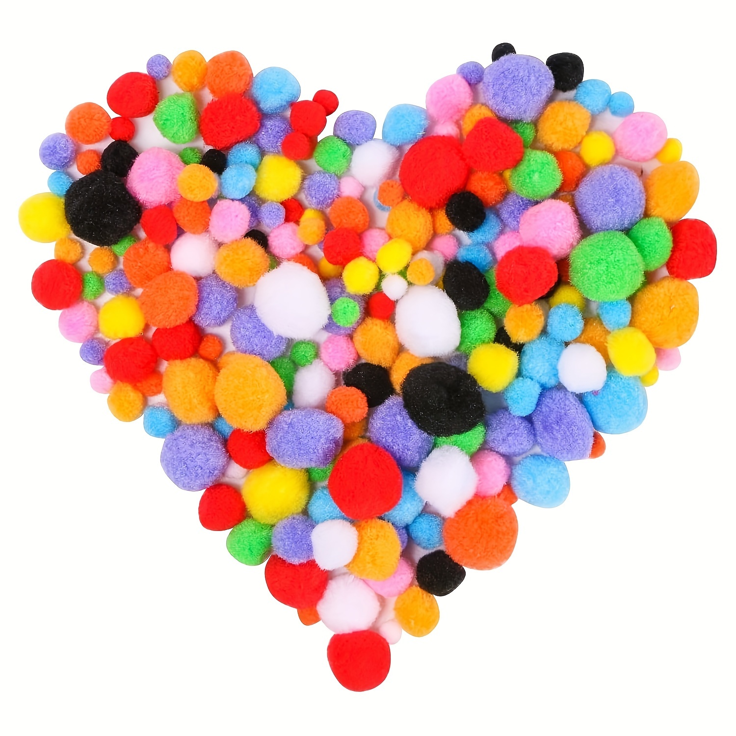 500pcs 1 Inch 24 Colors Pompoms Arts And Crafts Pom Poms Balls For Hobby  Supplies And Creative Craft DIY Material