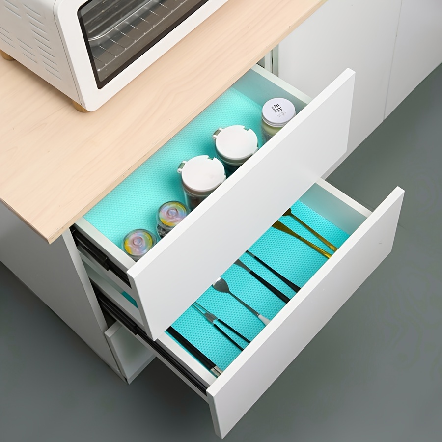 4X Refrigerator Mats Anti Slip Fridge Liner Silicone Kitchen Cabinet Drawer  Pad