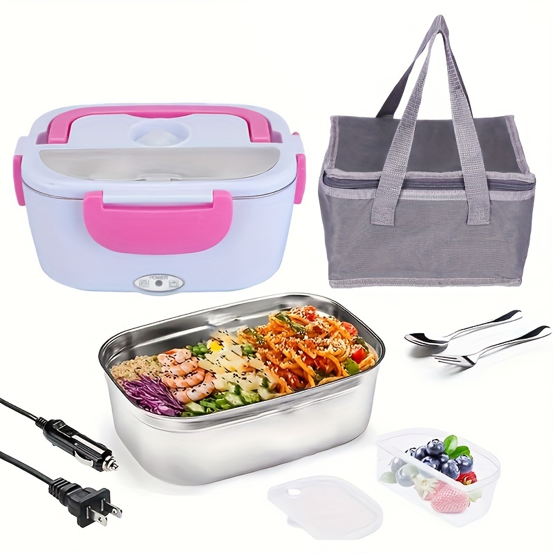 Us Plug Electric Lunch Box White Food Heater With 2 - Temu