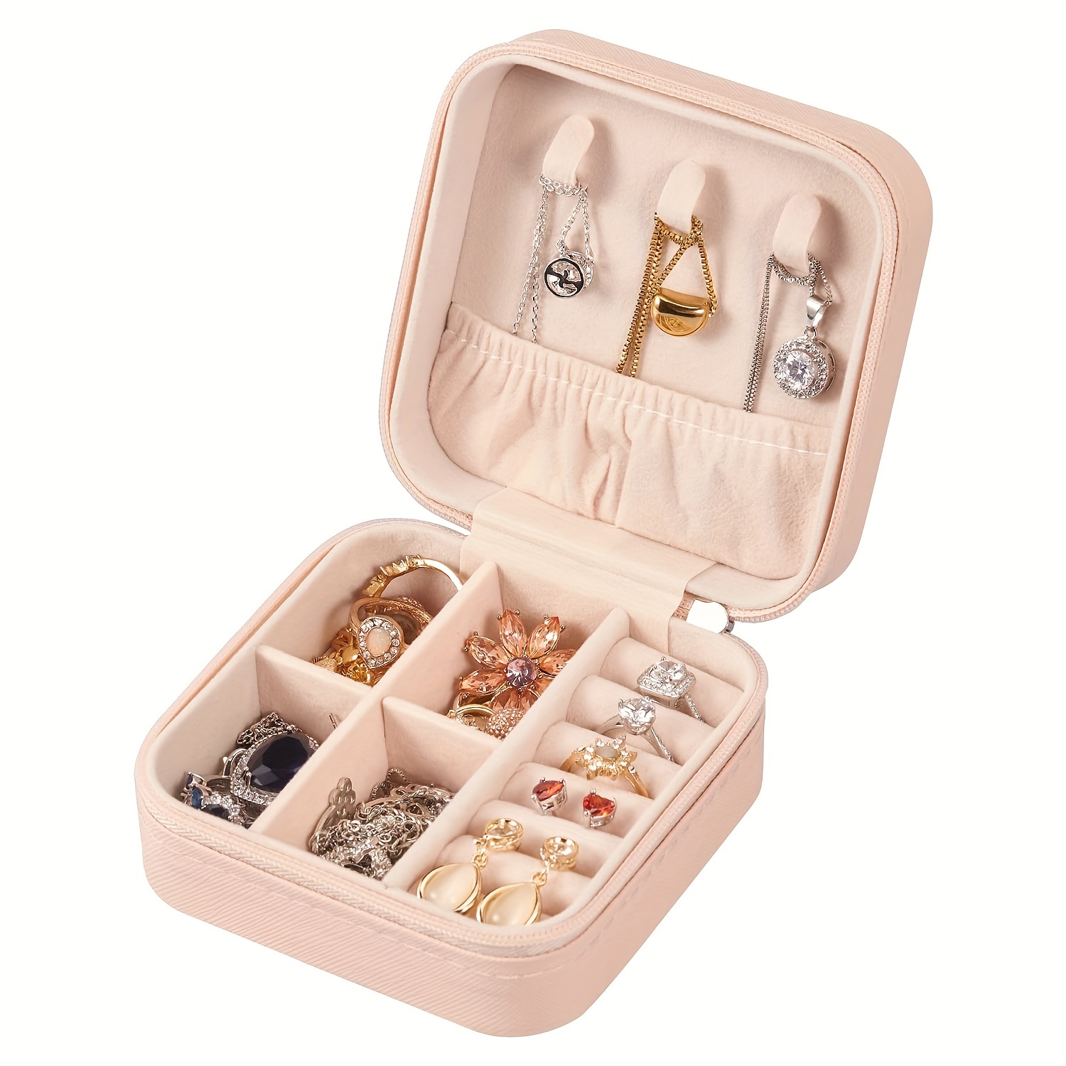 Small Mini Jewelry Box Portable Travel Earring Organizer Case for Rings  Accessories - China Ladies Bag and Fabric price