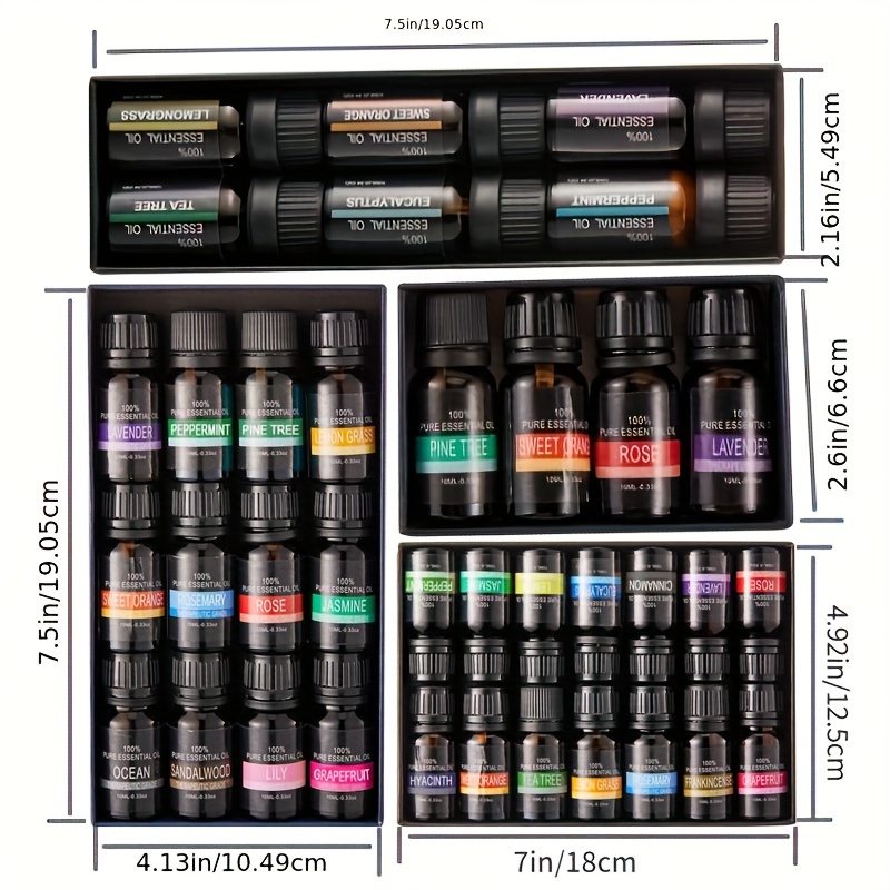 Clean Essential Oils Set - 6x10ML Fragrance Oil for Diffuser, Aromatherapy,  Candle & Soap Making - Fresh Petal, Breeze, Citrus, Soap, Cedar&Cypress