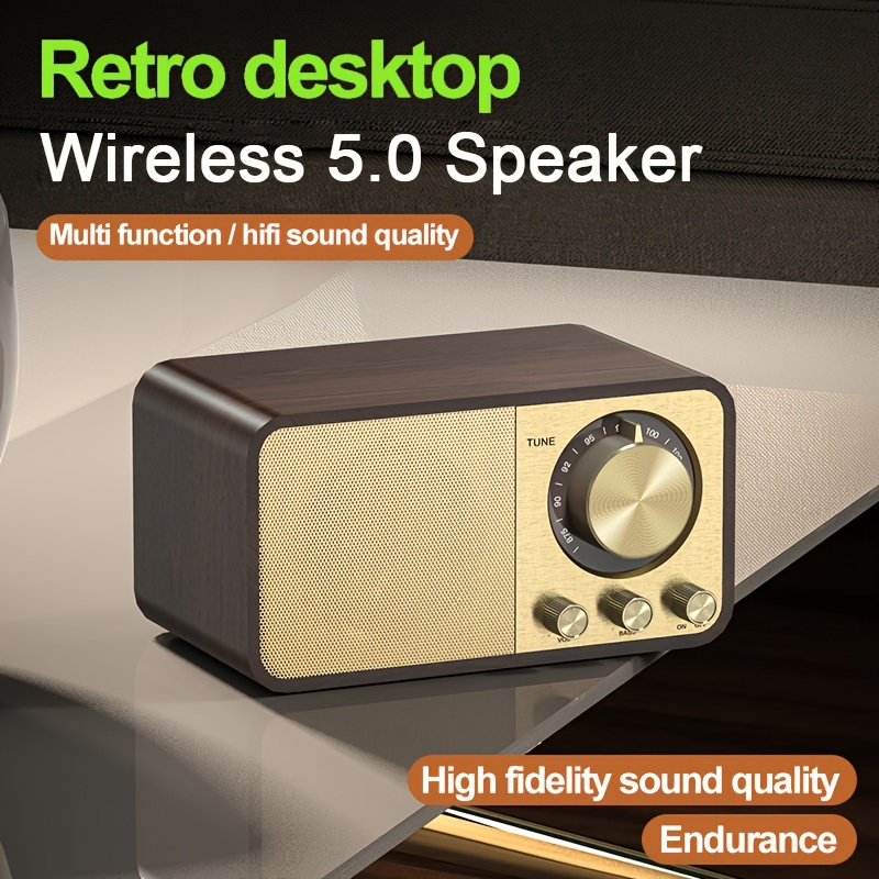 R919-A/C Mini altavoz Bluetooth de diseño retro y radio FM R919-A/C