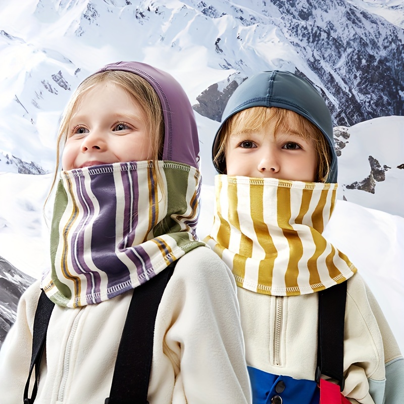 Masque de ski cagoule pour enfants, masque facial en polaire